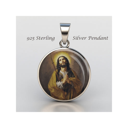 Saint James The Greater Catholic sterling silver 925 Christian Medal Patron image 0