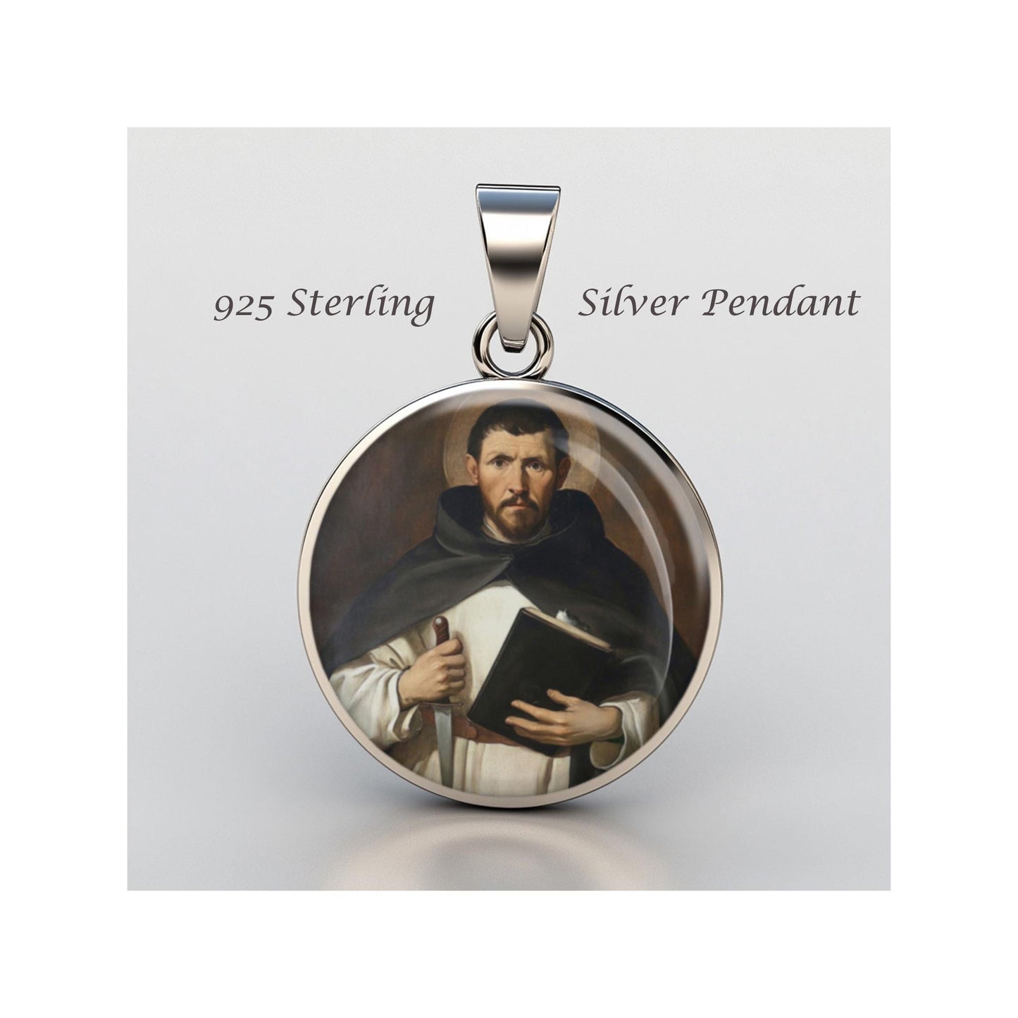Saint Peter Of Verona Religious Christian sterling silver 925 Christian Medal Patron