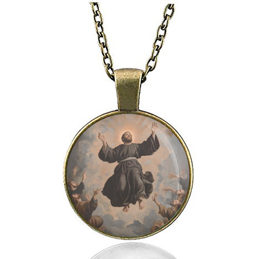 St. Joseph of Cupertino Catholic Necklace Religious Medal Pendant Patron of Aviators, Flying, Studying