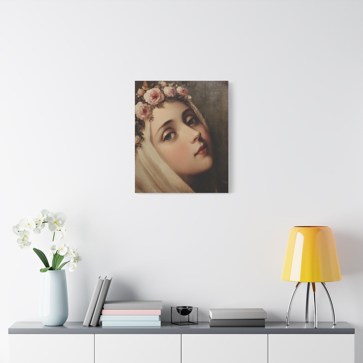 Ready To Hang - St. Rose of Lima Close Up Image Catholic Canvas Wall Art, Christian Decor
