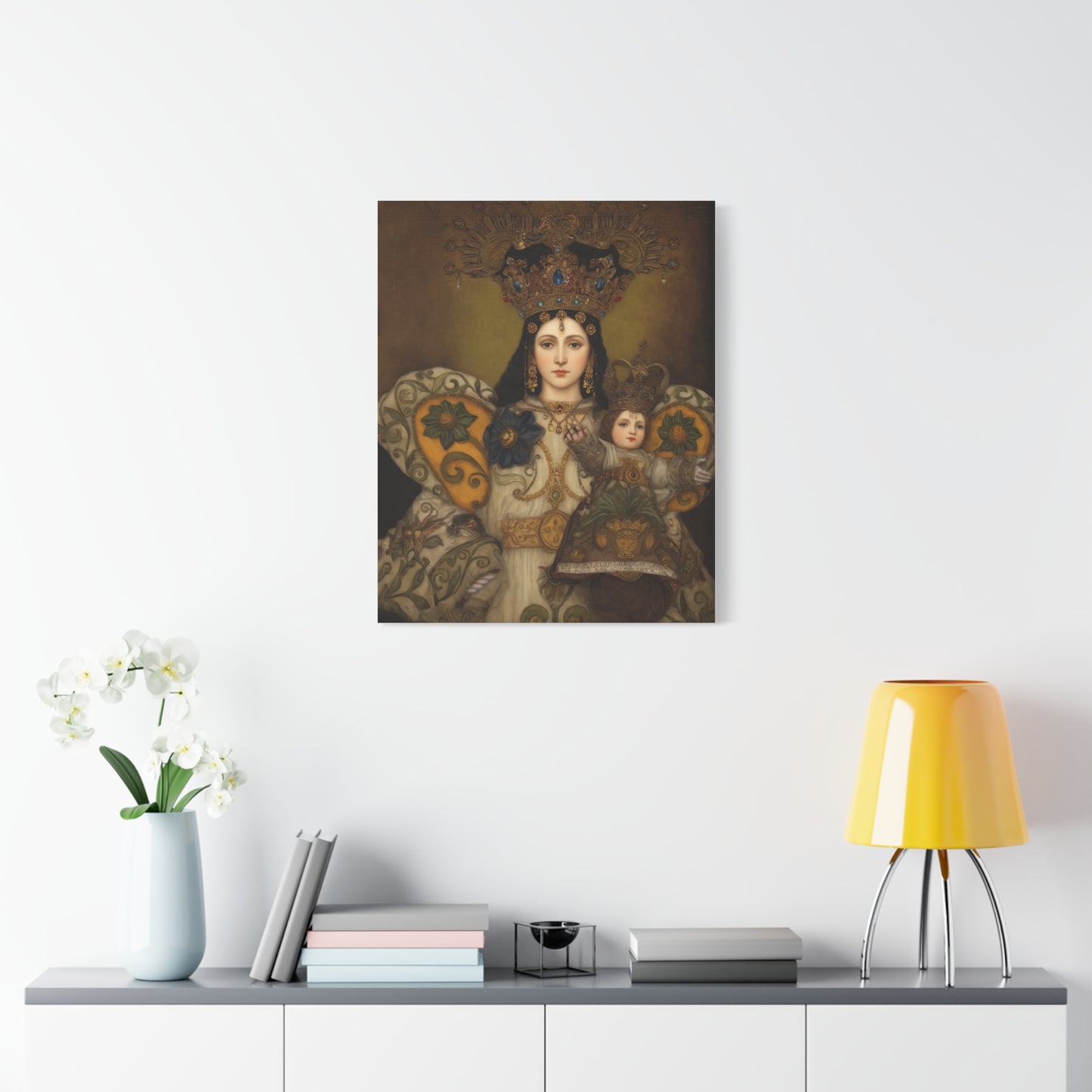 Our Lady Mary Remedies of Odlot Catholic Canvas Wall Art, Christian Decor