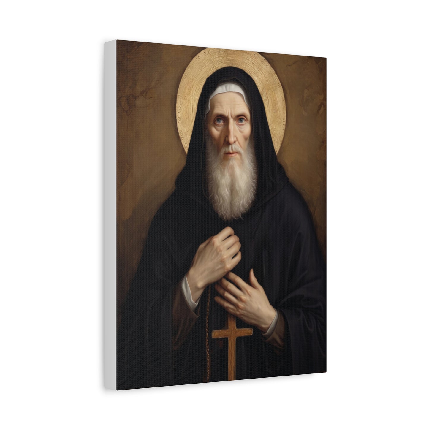 St Benedict of Nursia Canvas Print, Catholic Decor Wall, Gift Religious Christian