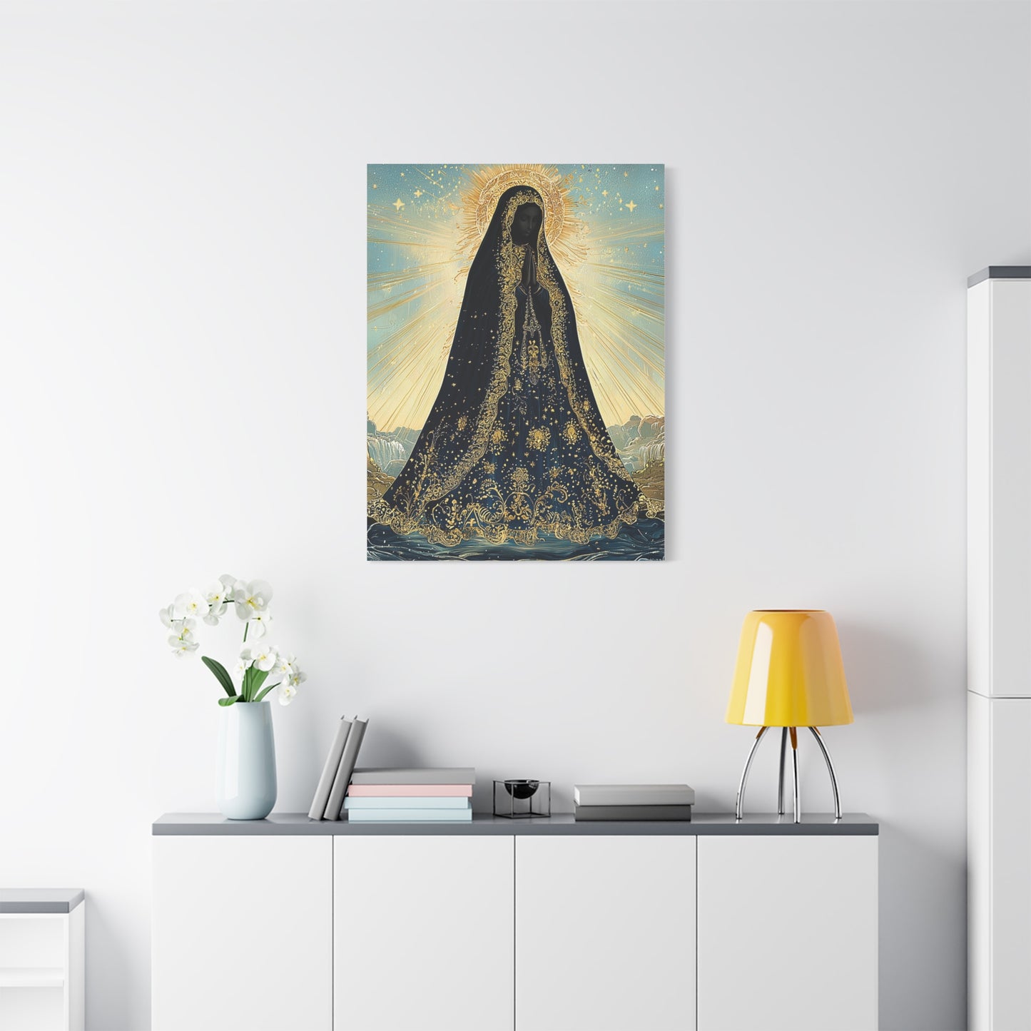 Our Lady Aparecida Canvas Print, Catholic Decor Wall, Gift Religious Christian