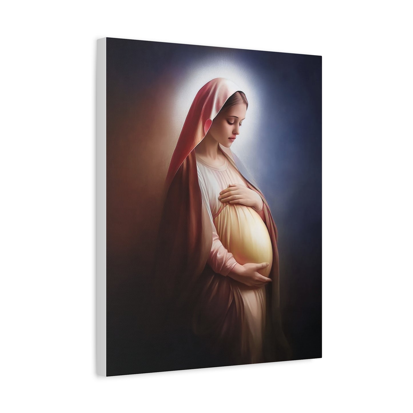 Ready To Hang - Pregnant Mother Mary Catholic Canvas Wall Art, Christian Decor