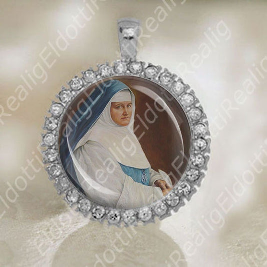 St Carmen (Maria) Salles y Barangueras Medal Catholic Silver Tone Jewelry
