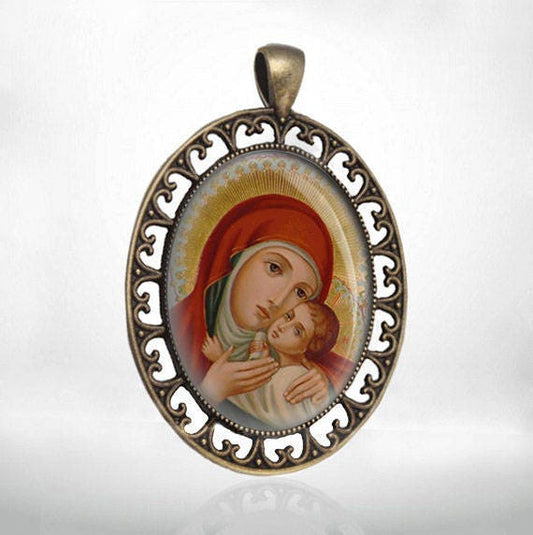 The Most Holy Theotokos of Korsun Virgin Mary Medal Orthodox Jewelry NEW
