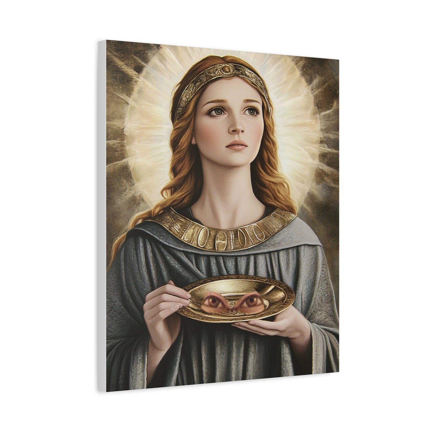 St. Lucy Catholic Canvas Wall Art, Christian Decor