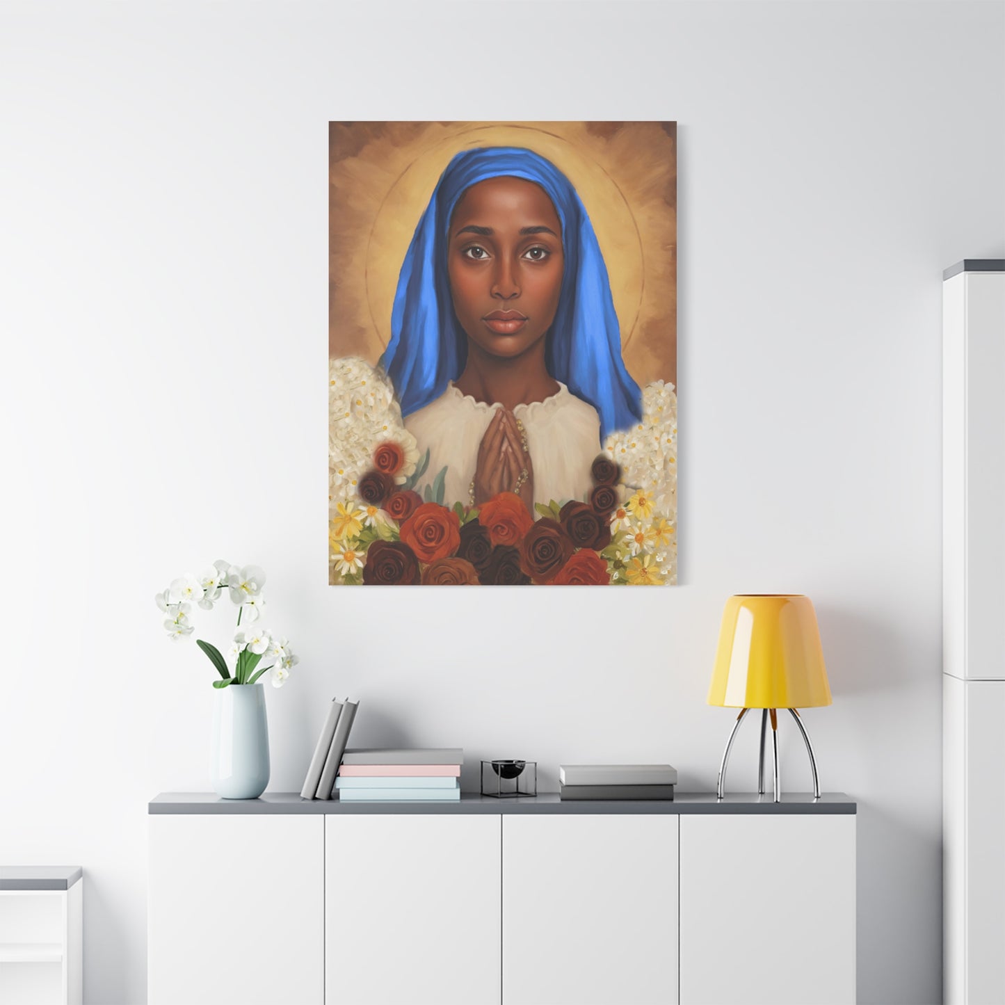 Our Lady of Kibeho Catholic Canvas Wall Art, Christian Decor