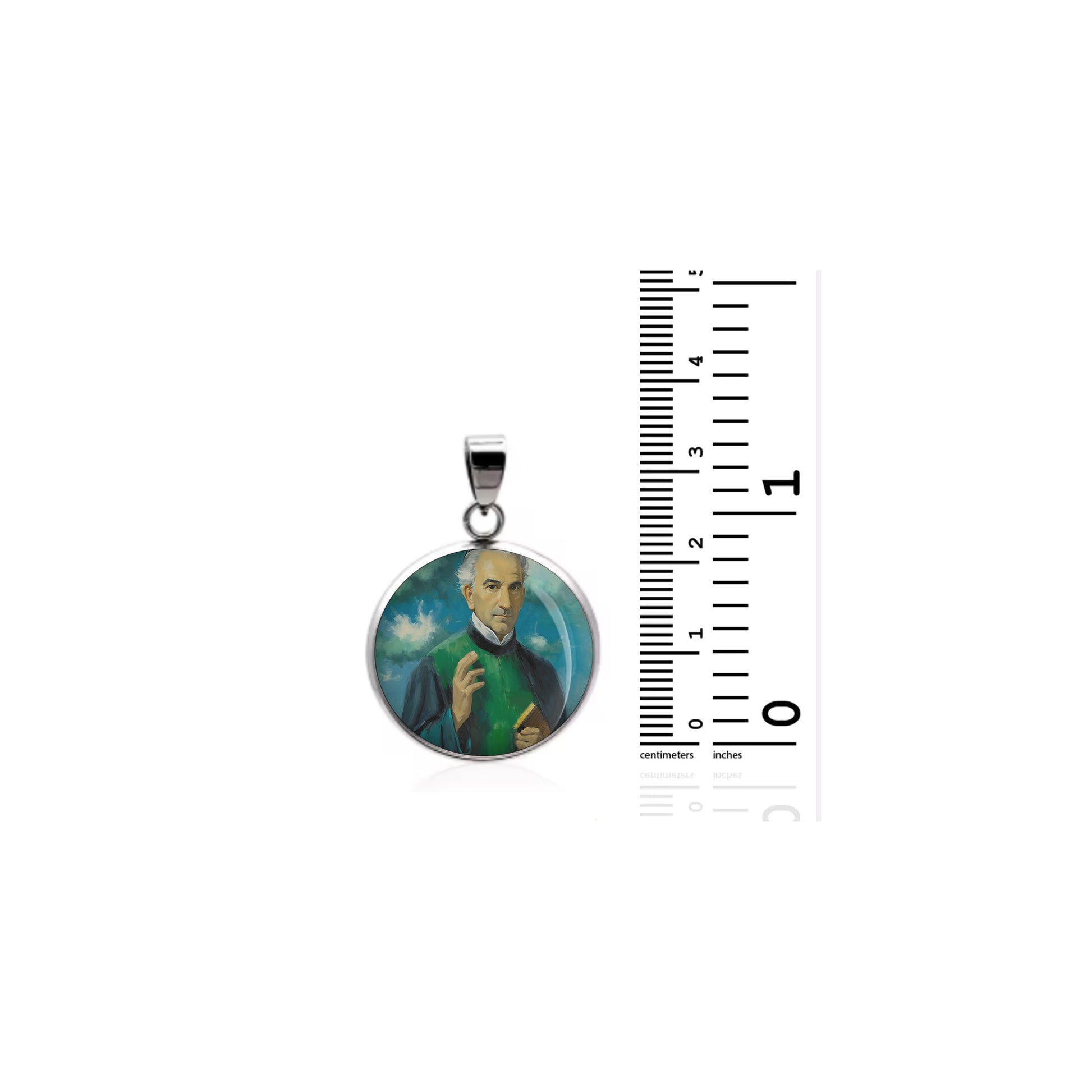 Saint Luigi Scrosoppi Catholic sterling silver 925 Christian Medal Patron image 1