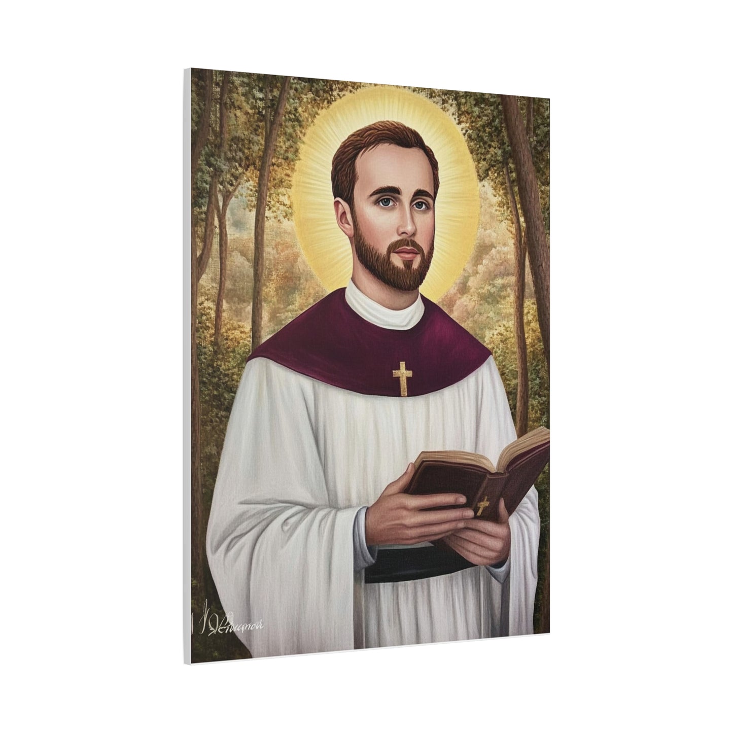 St. Gabriel Lalemant Catholic Canvas Wall Art, Christian Decor