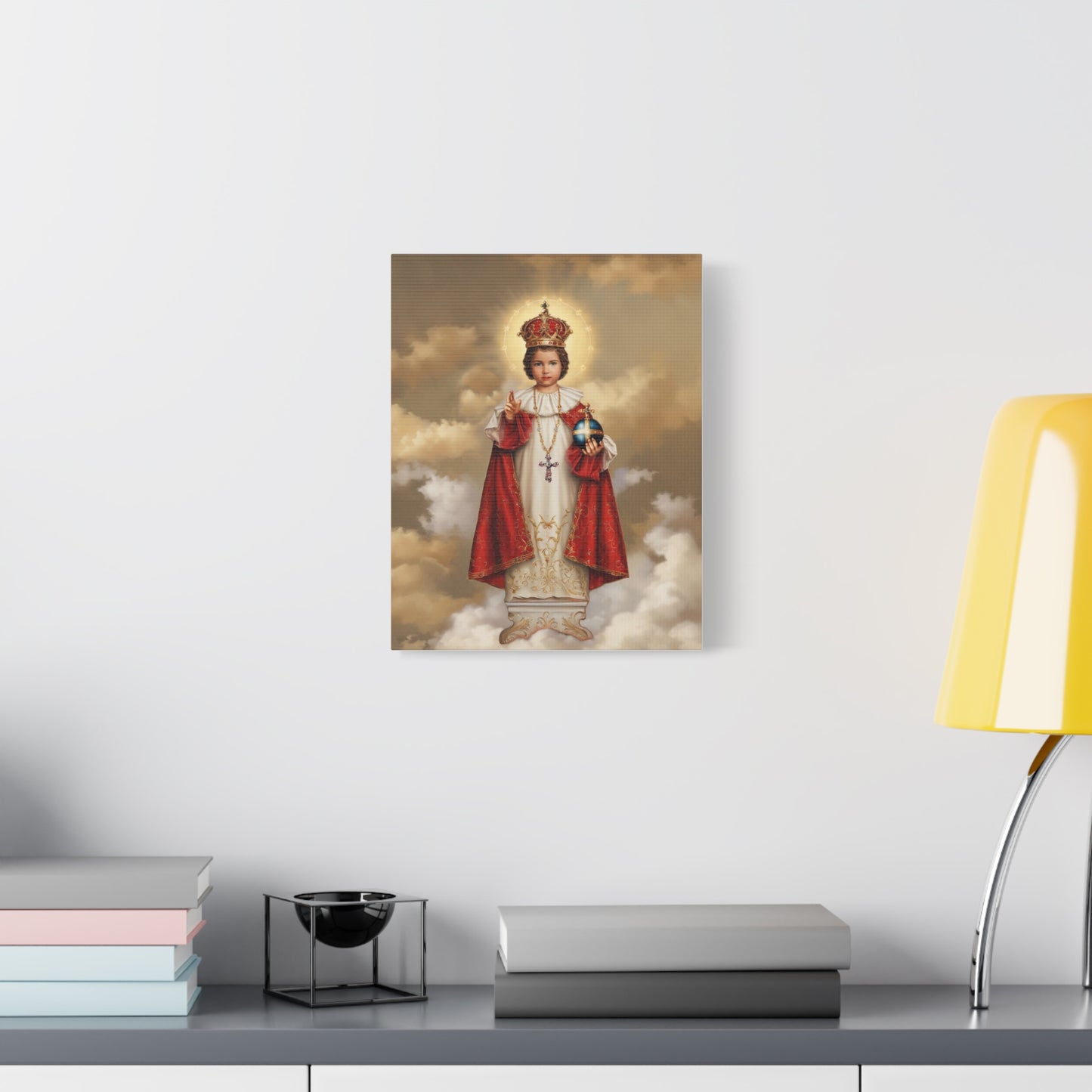 Infant Jesus of Prague Catholic Canvas Wall Art, Christian Decor