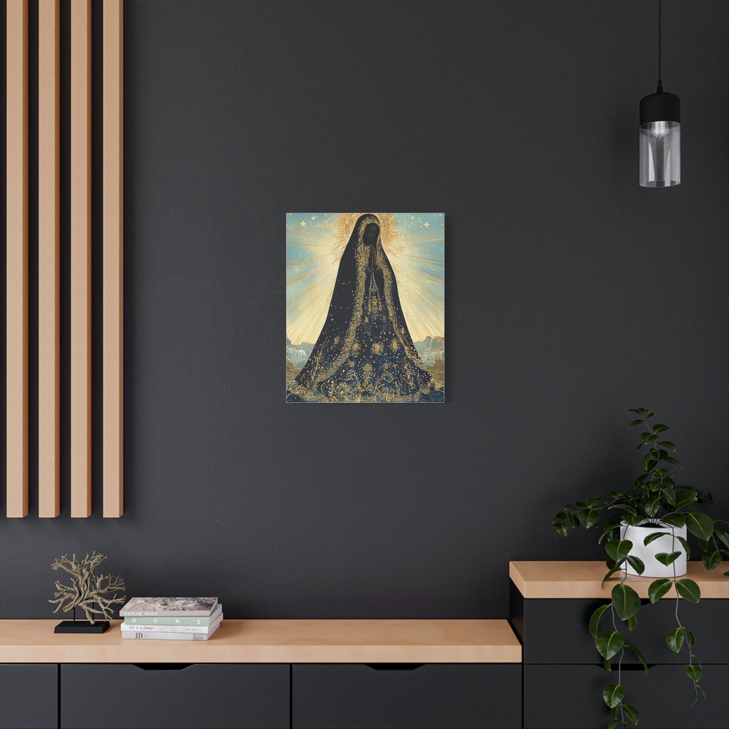 Our Lady Aparecida Canvas Print, Catholic Decor Wall, Gift Religious Christian