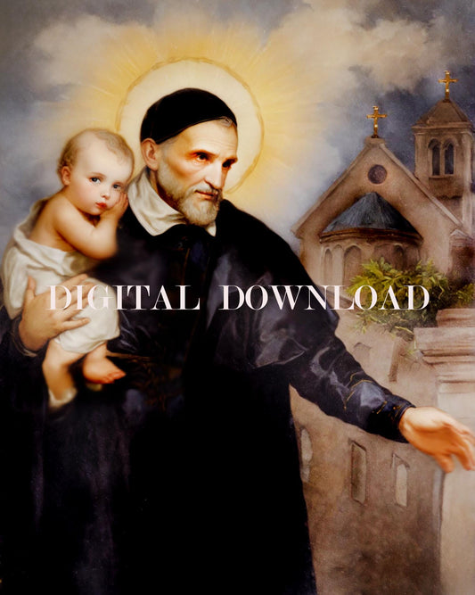 St. Vincent de Paul Religious Art Digital Image Catholic Print image 0