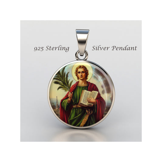 Saint Pancras Pancracio Of Rome Catholic sterling silver 925 Christian Medal image 0