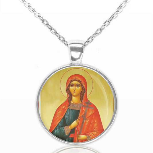 St. Nina the Enlightener of Georgia Necklace Christian Medal Pendant