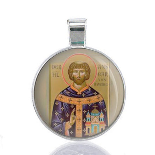 St. Ansgar Medal Pendant Christian Religious Jewelry