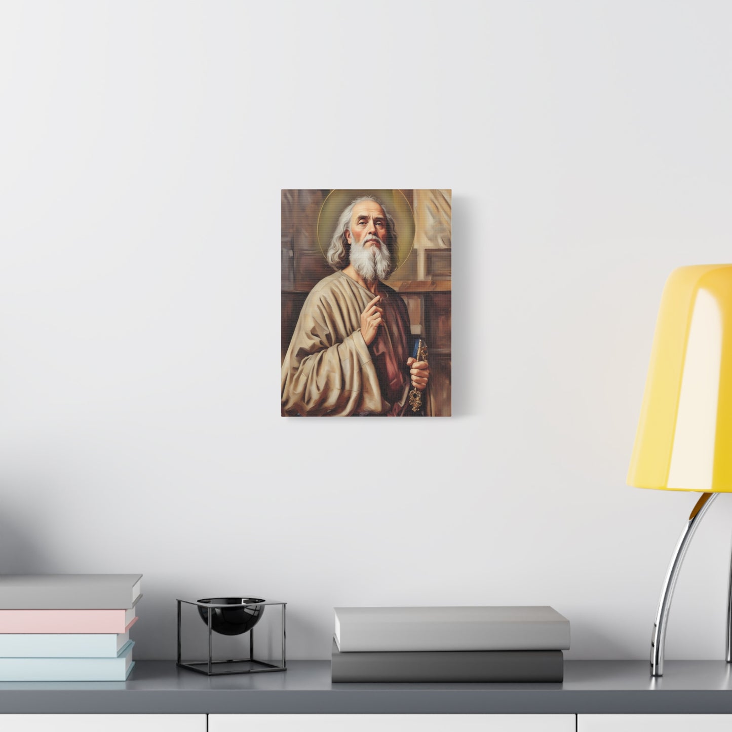 Ready to Hang - St. Peter the Apostle Catholic Canvas Wall Art, Christian Decor