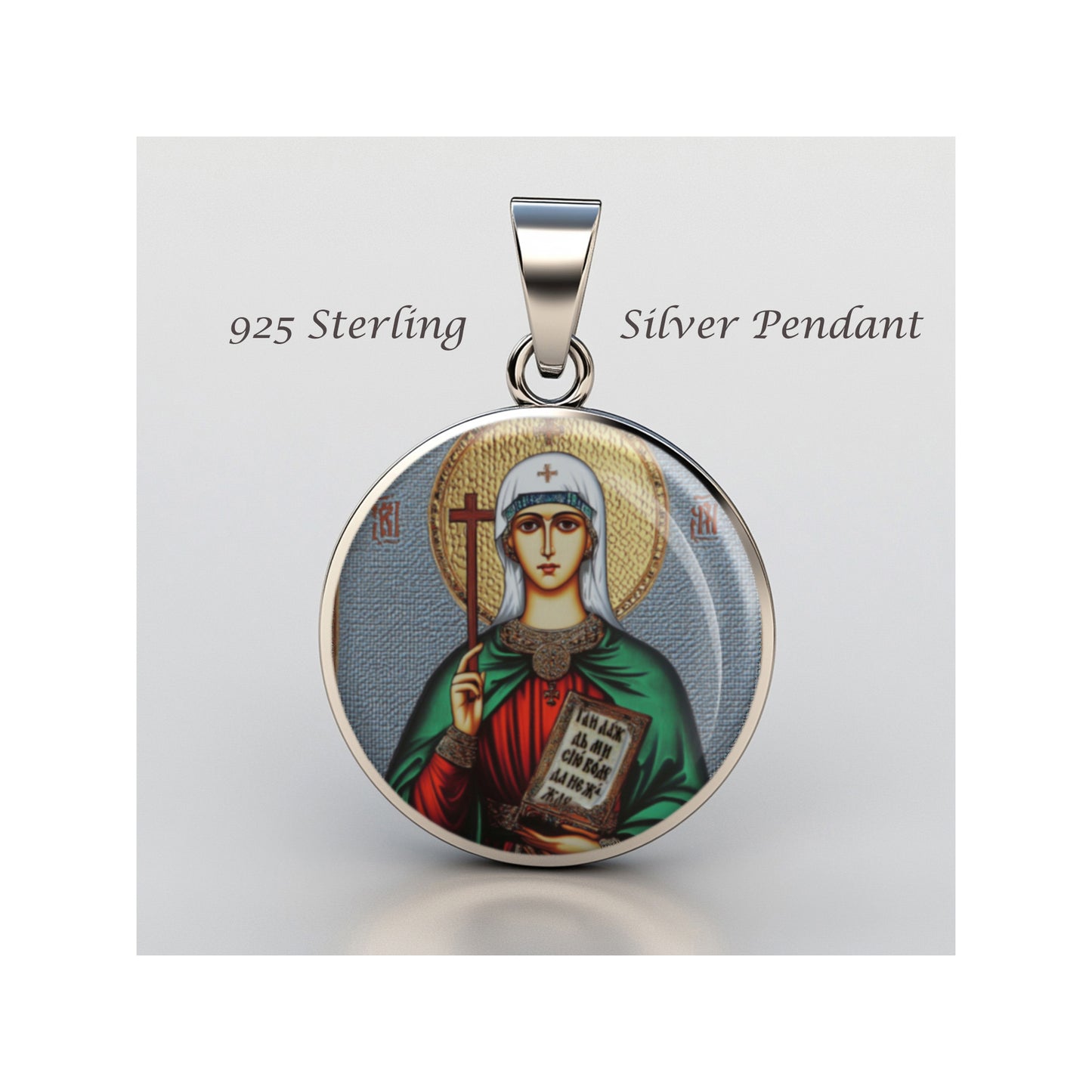 Saint Photina Svetlana Catholic sterling silver 925 Christian Medal Patron image 0