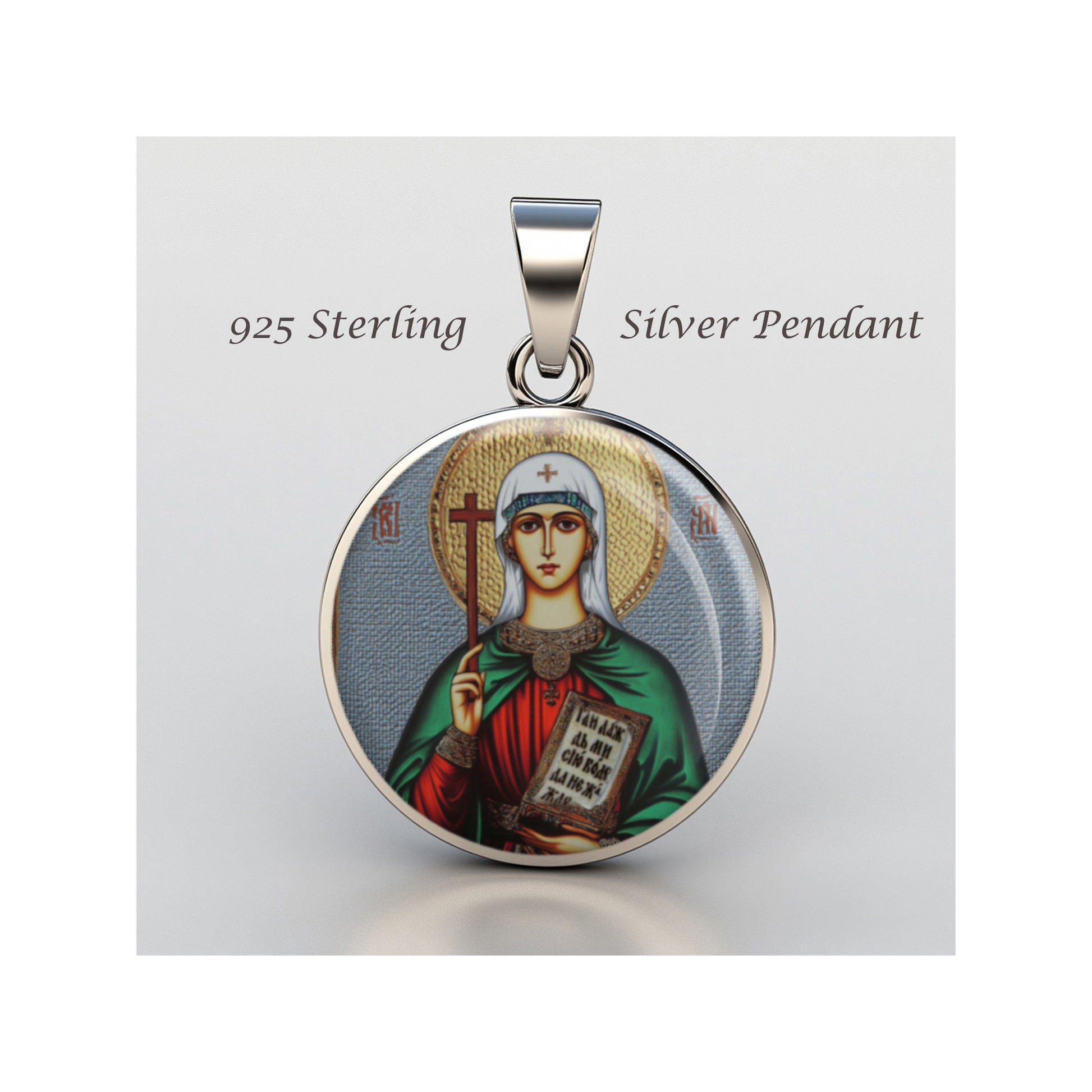 Saint Photina Svetlana Catholic sterling silver 925 Christian Medal Patron image 0