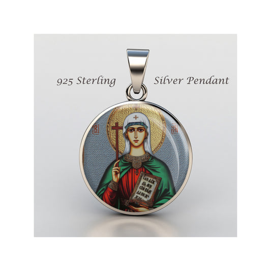 Saint Photina Svetlana Catholic sterling silver 925 Christian Medal Patron image 0
