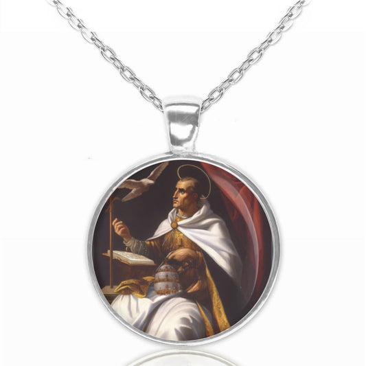St. Gregory the Great Necklace Catholic Medal Pendant Christian Religious Jewelry
