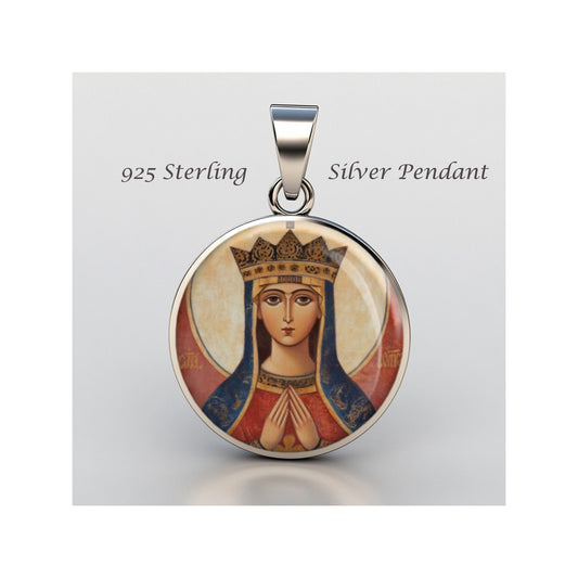 Saint Abigail Religious Christian sterling silver 925 Christian Medal Patron Pendant