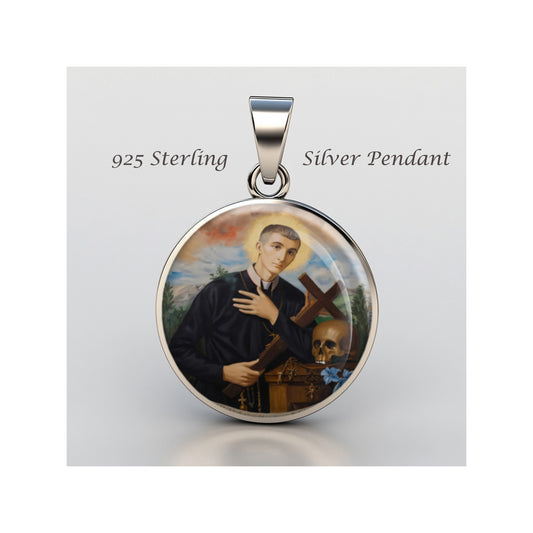 Saint Gerard Majella Catholic sterling silver 925 Christian Medal Patron Pendant image 0