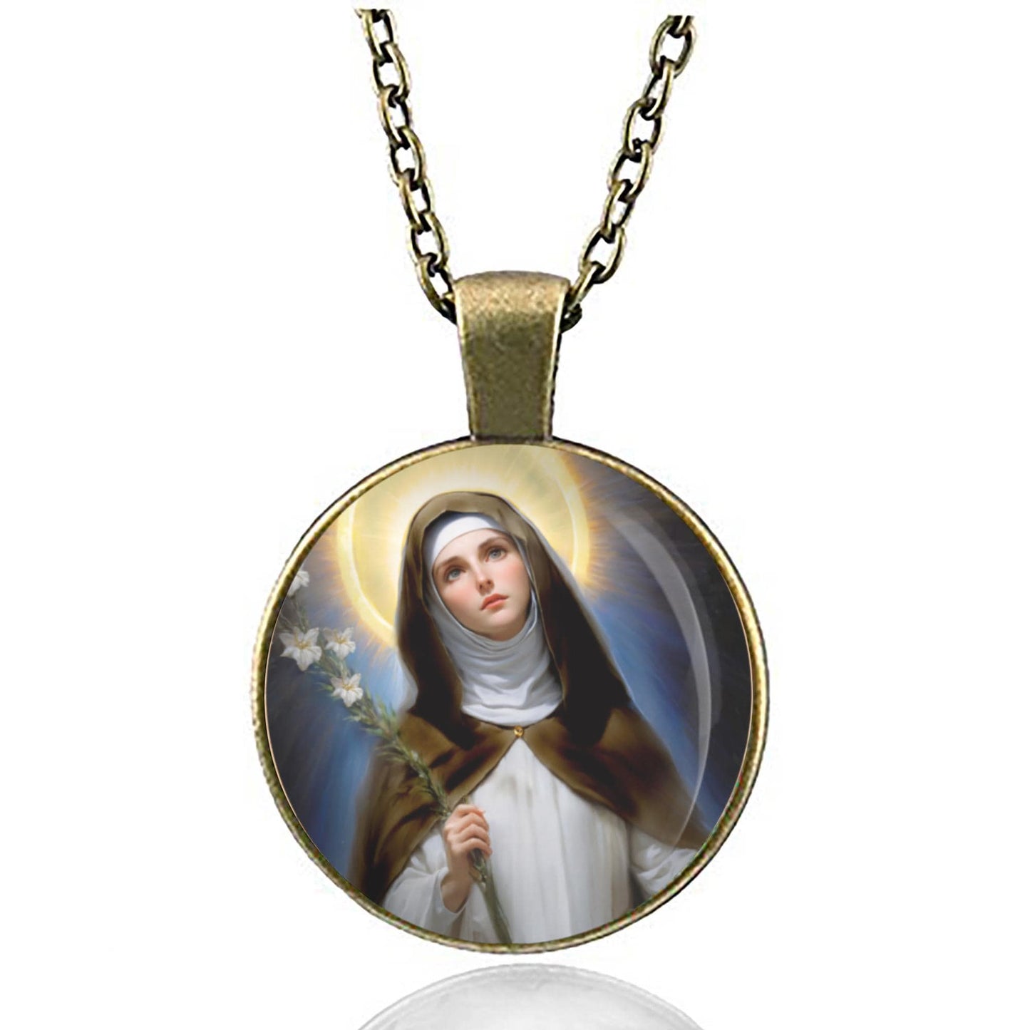 Blessed Diana d'Andalo of Bologna Religious Necklace - Patron Saint Medal Pendant