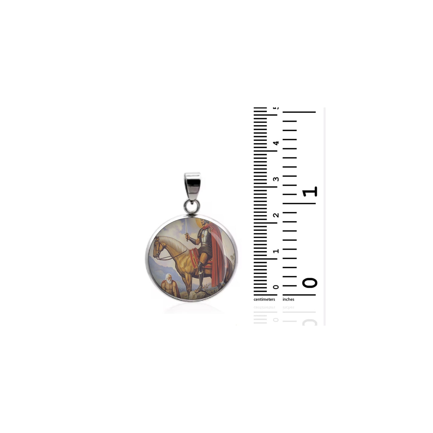 Saint Martin Of Tours Catholic sterling silver 925 Christian Medal Patron image 1