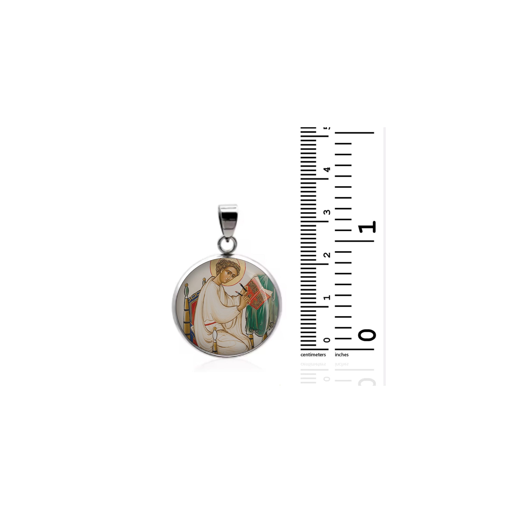 Saint Ethelwold Catholic sterling silver 925 Christian Medal Patron Pendant image 1