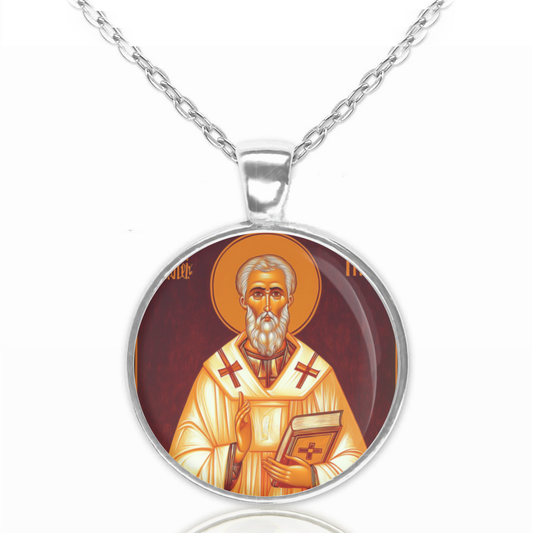 St. Theonas The Archbishop Of Thessaloniki Necklace Catholic Saint Pendant Medal image 0