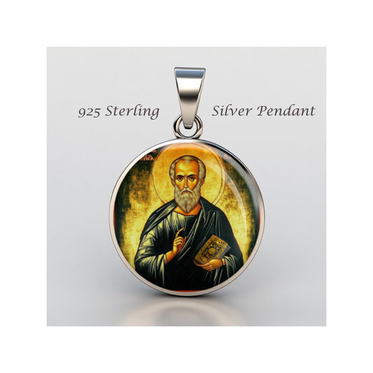 Saint Aristides The Athenian Religious Devotional sterling silver 925 Christian Medal Patron