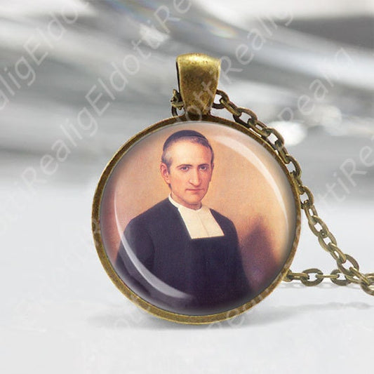 St. Miguel Febres Cordero Catholic Necklace Medal Patron De La Salle Brothers, Ecuador, Teacher, Writer Pendant Christian Religious Jewelry