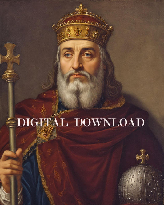 Blessed Emperor Charlemagne of France Custom Art Digital Image image 0