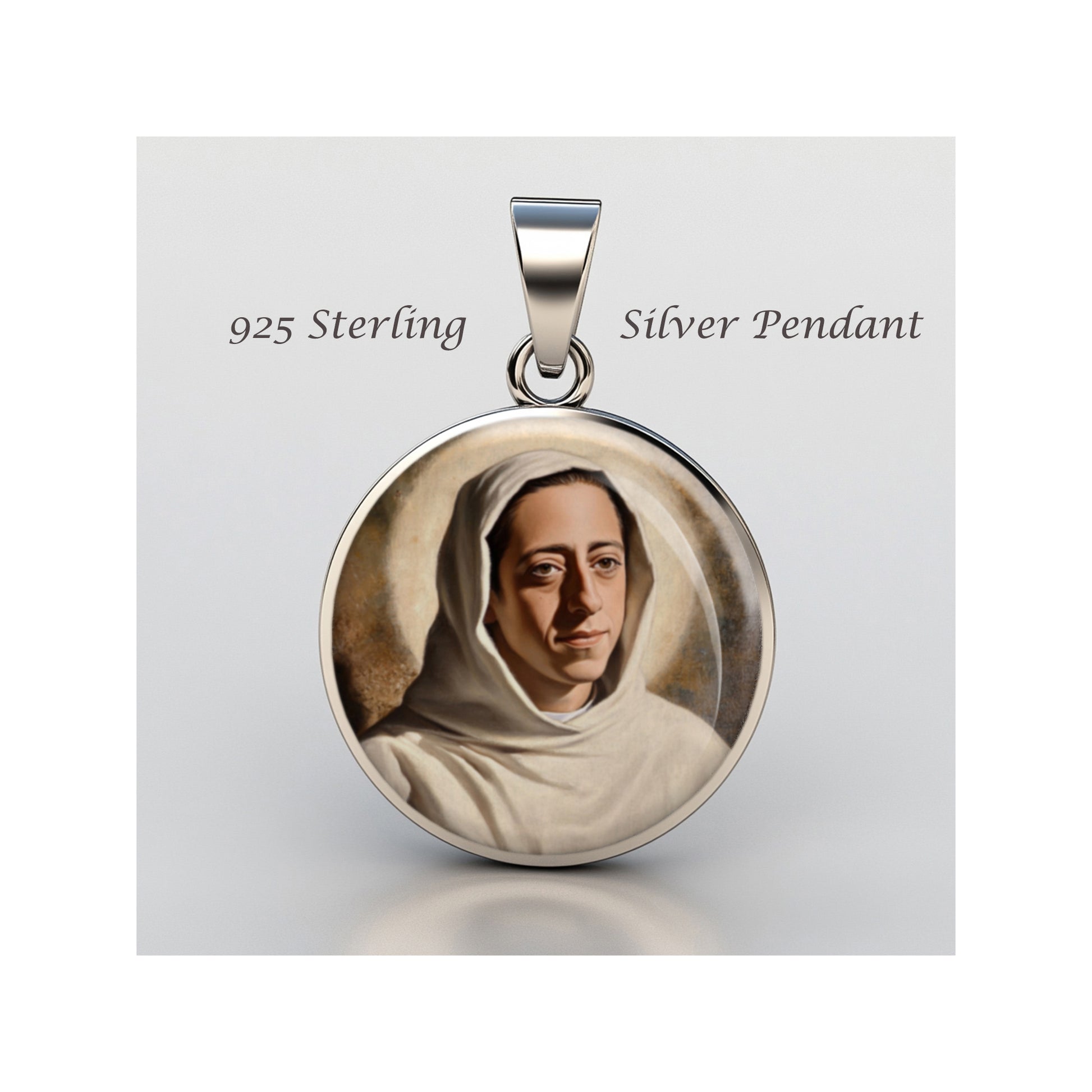 Saint Rafael Arnaiz Baron Catholic sterling silver 925 Christian Medal Patron image 0