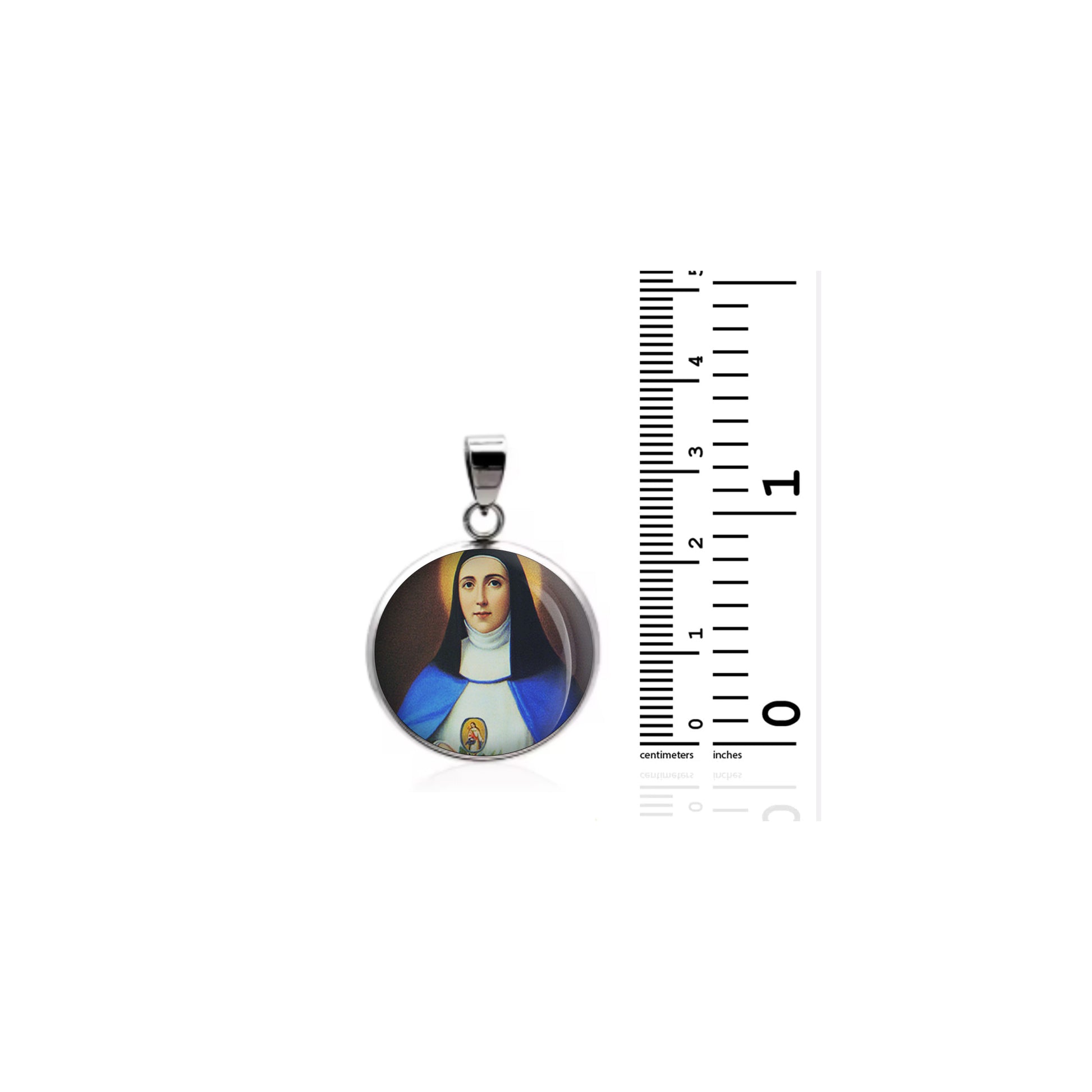 Saint Mariana De Jesus Torres Catholic sterling silver 925 Christian Medal image 1
