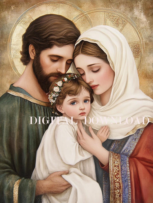 Holy Family Art Digital Image Print image 0