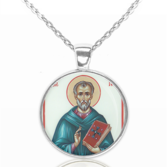 St. Theodore Necklace Catholic Saint Pendant Medal image 0