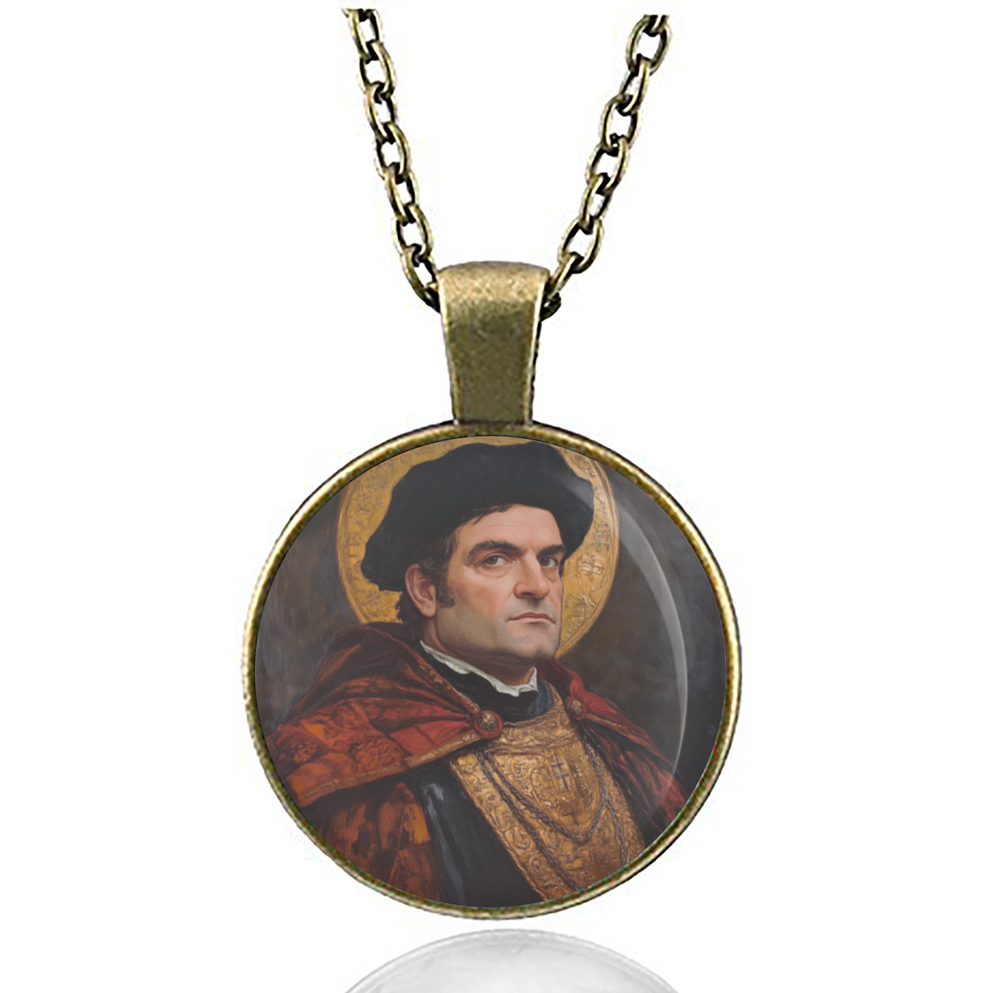 St. Thomas More Necklace Catholic Saint Pendant Medal image 4
