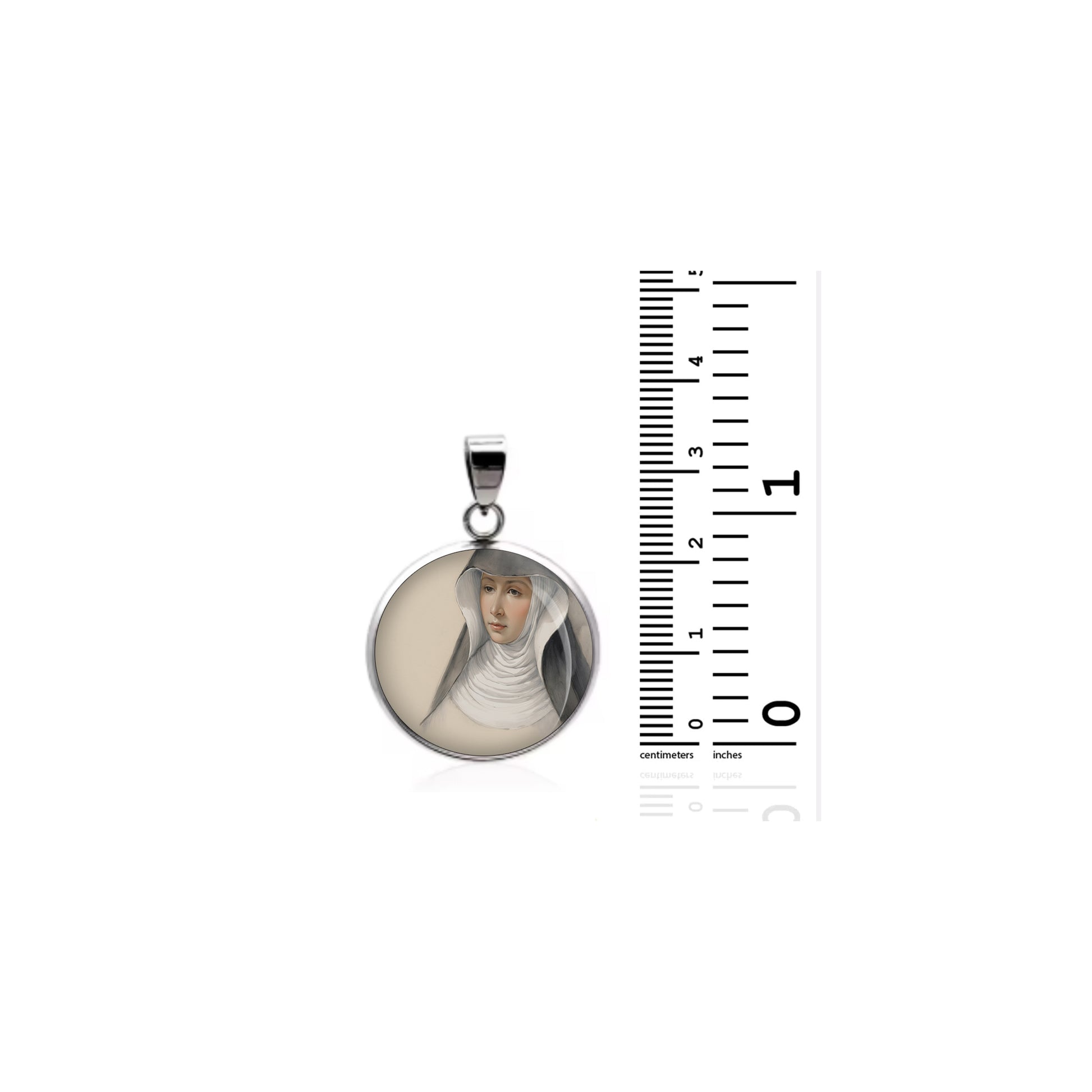 Saint Maria Crescentia Hoss Catholic sterling silver 925 Christian Medal Patron image 1