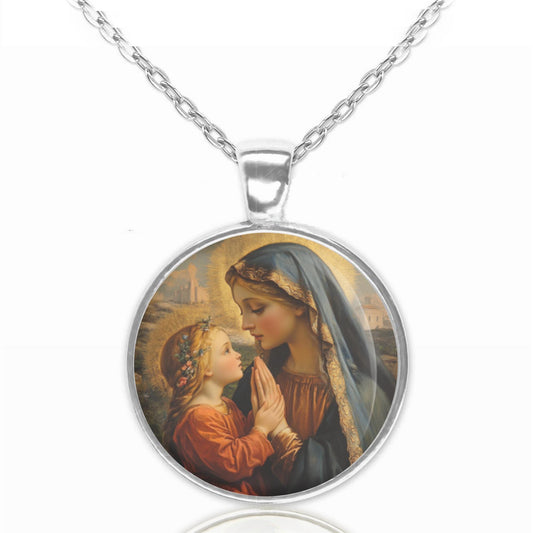St. Anne w Child Mary Necklace Pendant