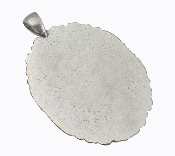 Our Lady of Perpetual Help - Catholic Medal Oval Silver Tone Pendant