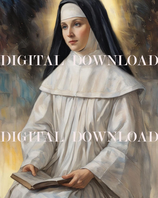 Blessed Catherine of St. Augustine Religious Art Digital Image Catholic Print image 0