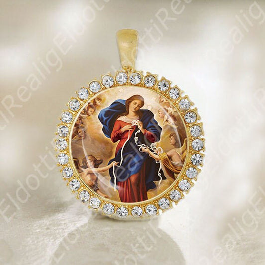 Our Lady Untier of Knots Mother Mary Medal Catholic Religious Jewelry