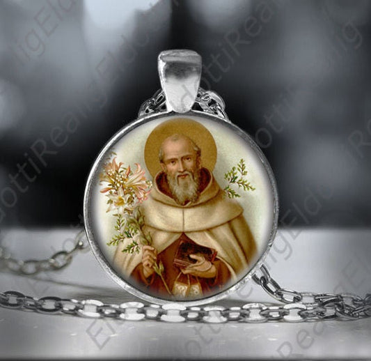 St. Simon Catholic Necklace Christian Medal Pendant Patron Saint Religious Jewelry