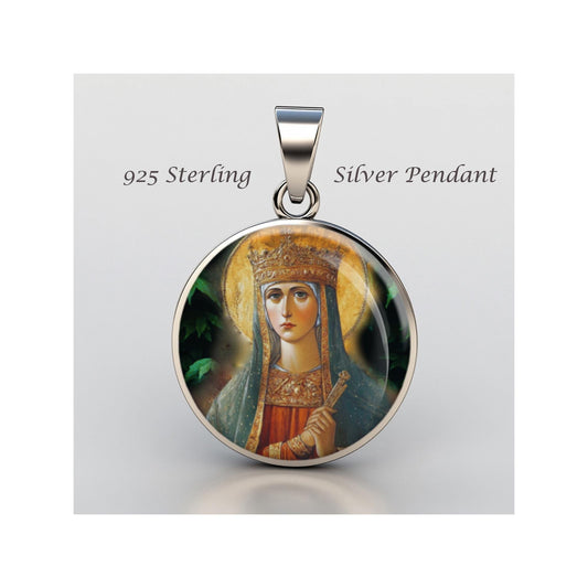 St Alexandra Empress Martyr Religious Devotional sterling silver 925 Christian Medal Patron