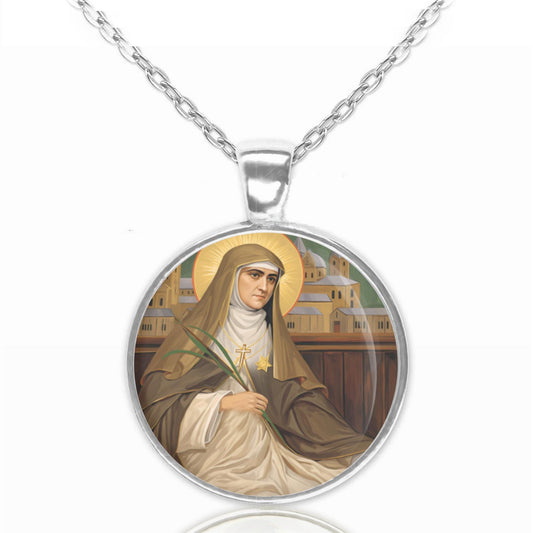 St Edith Stein Patron of Europe Catholic Medal Pendant Necklace
