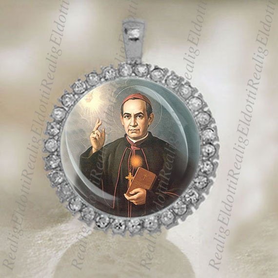 St Antonio Maria Claret Medal Christian Catholic Silver Tone Religious Jewelry