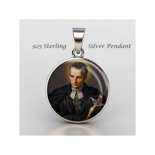 Saint Louis Marie Grignion De Montfort Catholic sterling silver 925 Medal Patron image 0