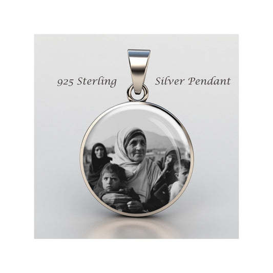 Saint Mother Teresa Religious Devotional sterling silver 925 Christian Medal Patron Pendant